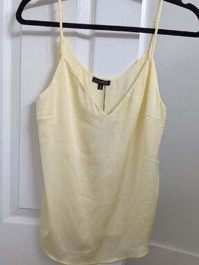 Dynamite Pale Yellow Satin V-Neck Cami